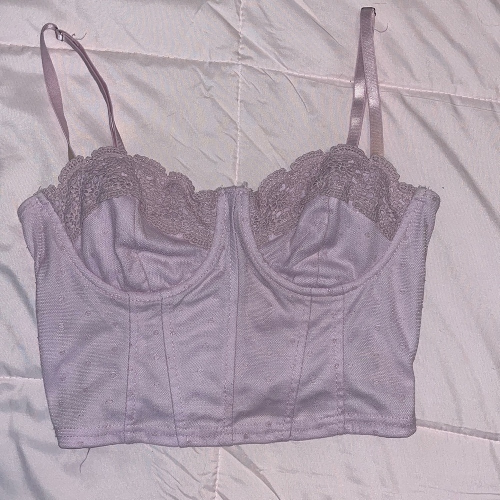 Purple Flowered Corset Top